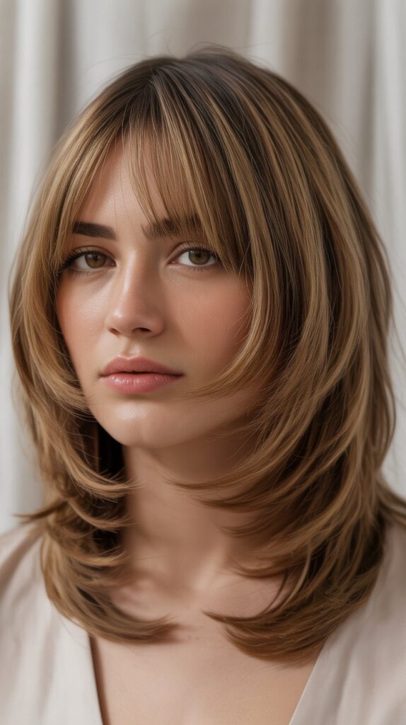 Layered Bob for Round Faces