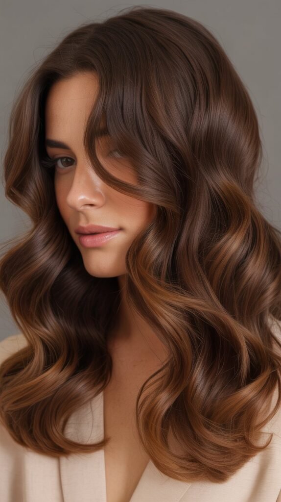 Brunette with Caramel Lowlights