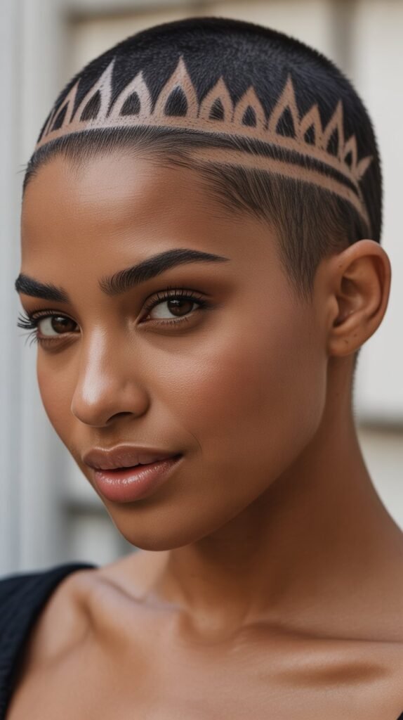 Buzz Cut with Crown Detail