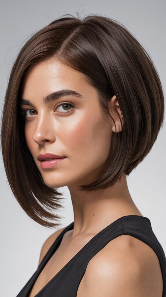 Angled Bob with Razored Ends