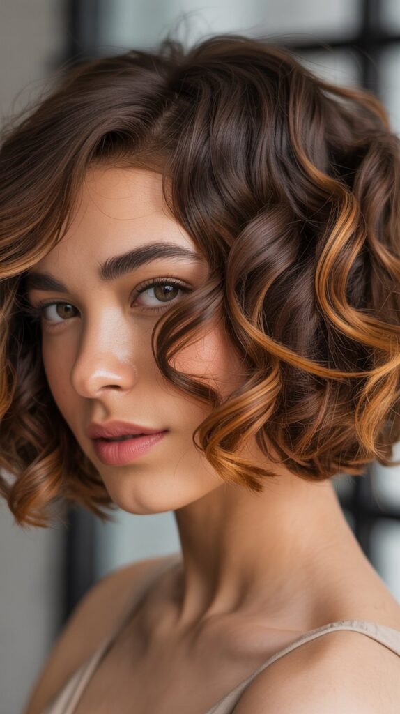 Bouncy Bob with Caramel Curls