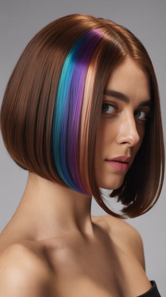 Angled Bob with Hidden Rainbow