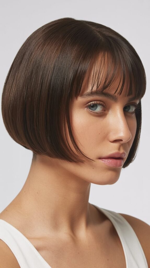 Inverted Bob with Baby Bangs