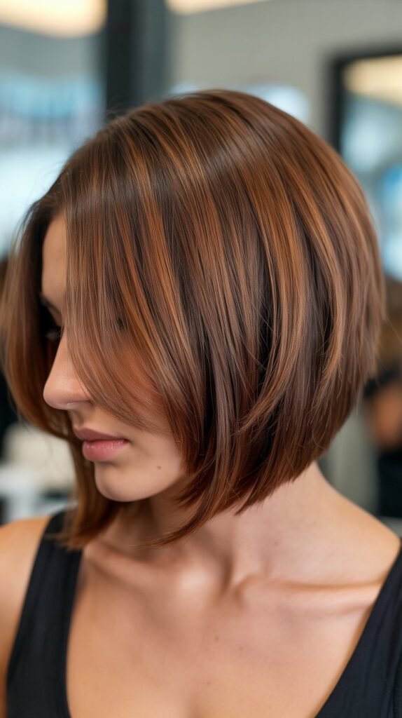 Angled Bob with Internal Layers for Volume