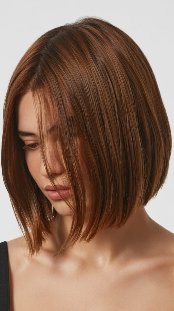 Blunt Cut Bob with Textured Interior