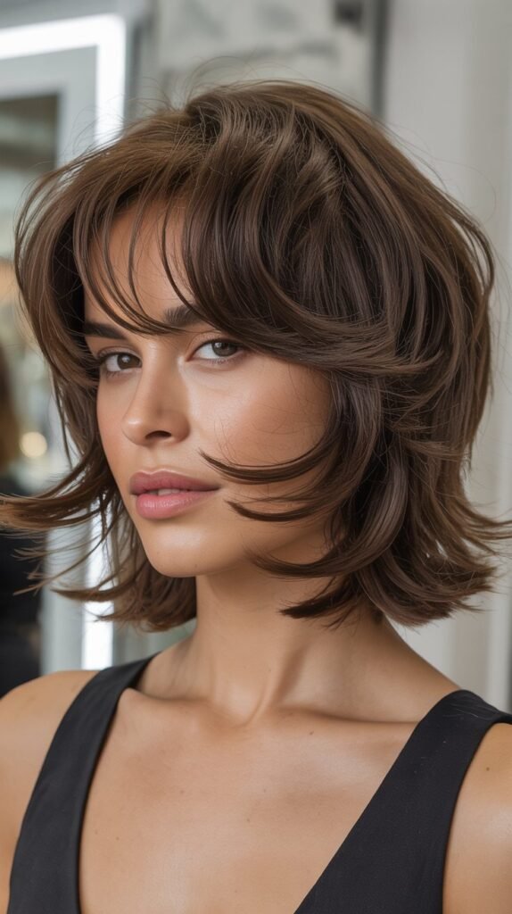 Choppy Curtain Bang Bob