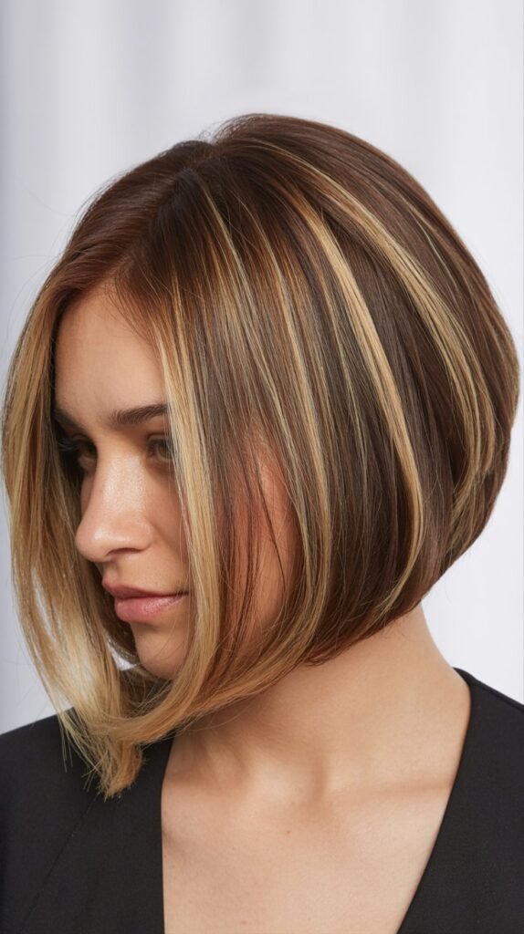 Angled Bob with Highlights
