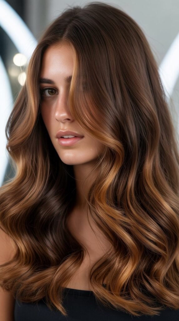 Face-Framing Caramel Highlights