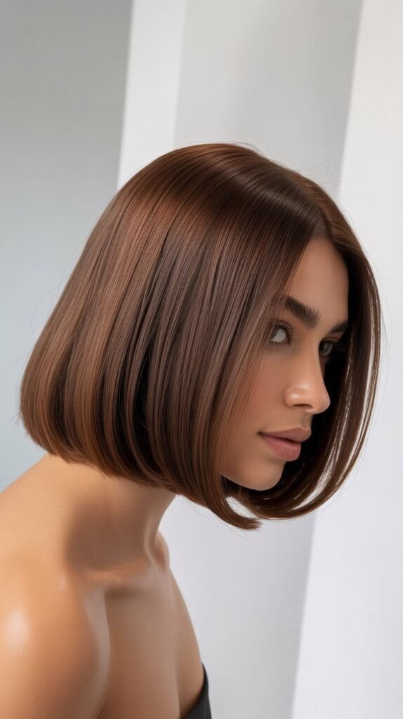 1. Classic Textured Long Bob with Soft Curtain Bangs