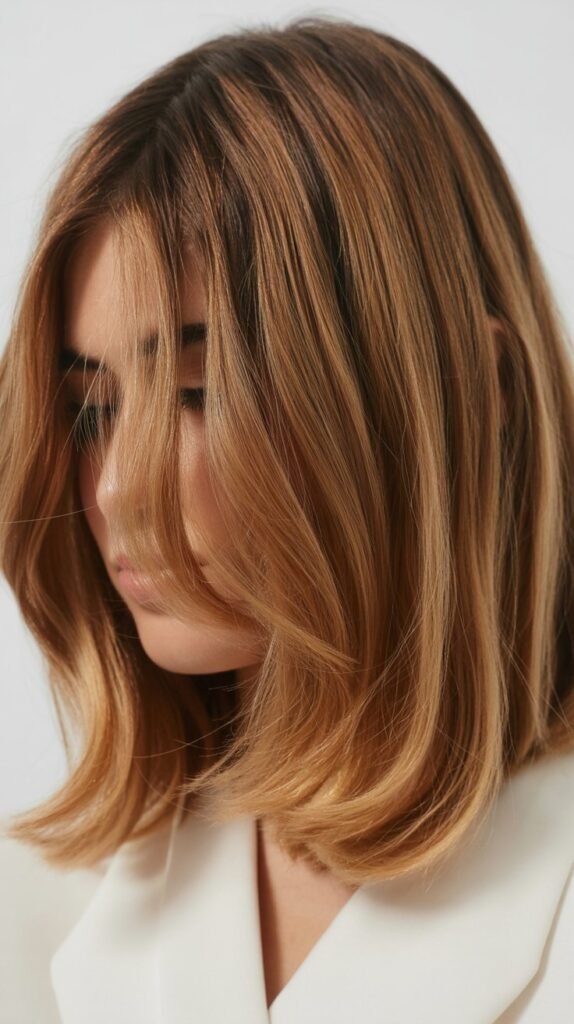 Long Bob with Balayage Highlights