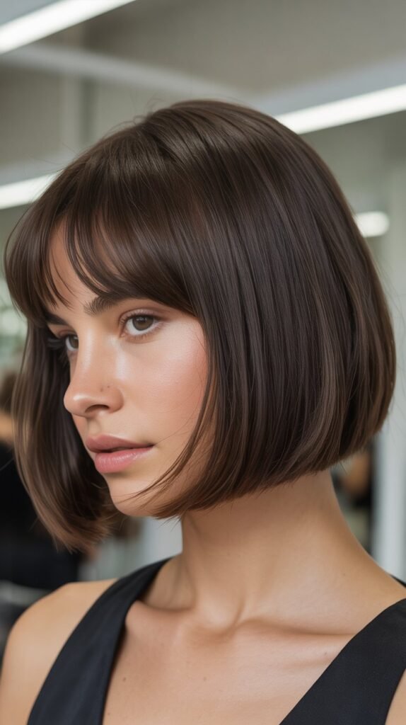 Bob with Curtain Bangs