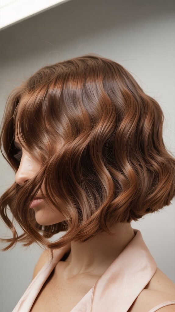 Subtle Wavy Angled Bob
