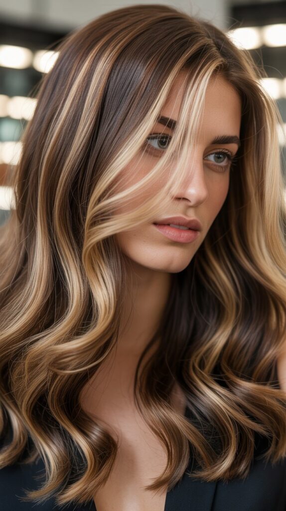 15. Chocolate Balayage for Thick Hair
