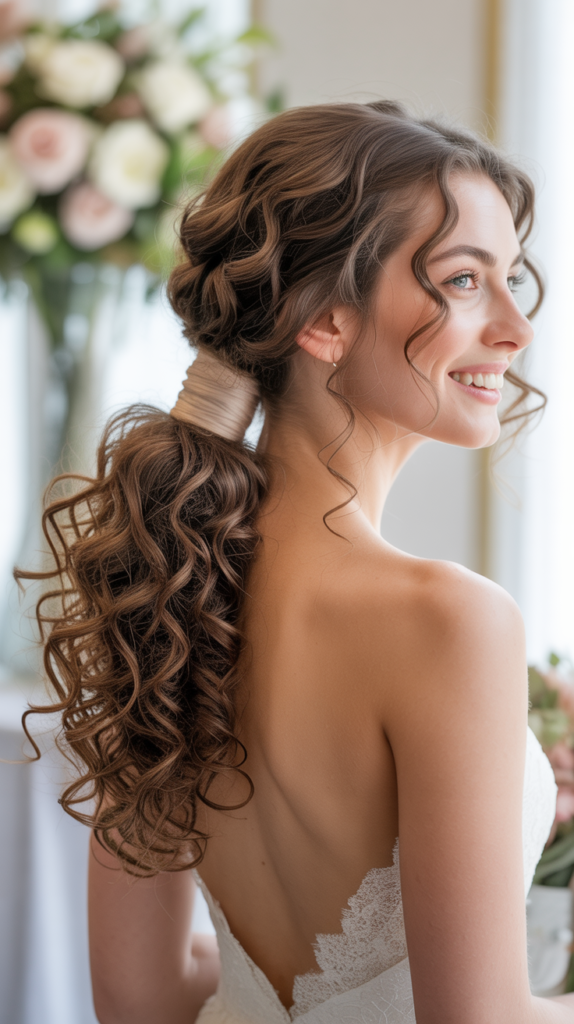 Loose Low Ponytail with Wrapped Base