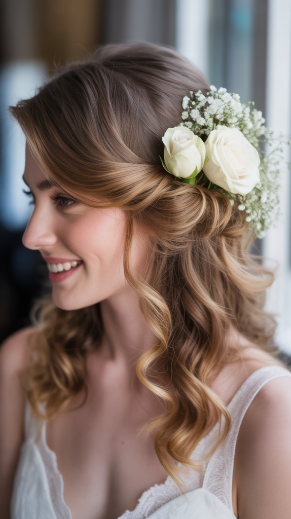 Waterfall Braid Half-Up Hairstyle