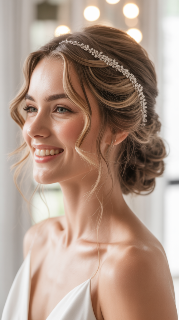 Half-Up with Hair Chain