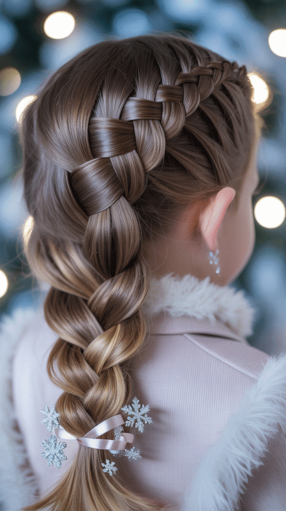 33 Cute Winter Hair Braids for Kids 21 Infinity Braid