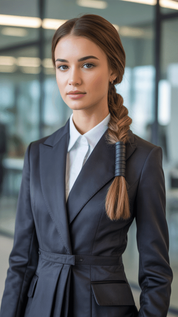 30 Adorable Cute Winter Hairstyles with Braids 28 Braided Low Ponytail with Wrap