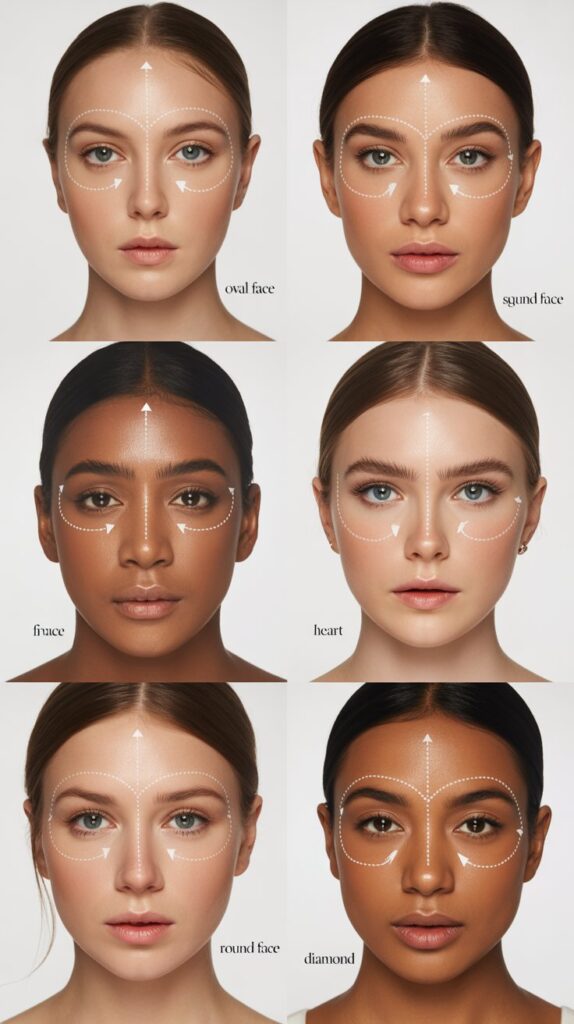 . Lowlights to Complement Different Face Shapes