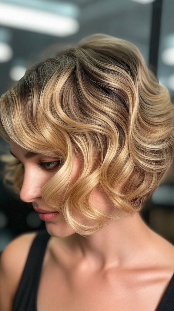 27 Gorgeous Wavy Pixie Hairstyles for Thick Hair 14 Wavy Pixie with Highlighted Texture