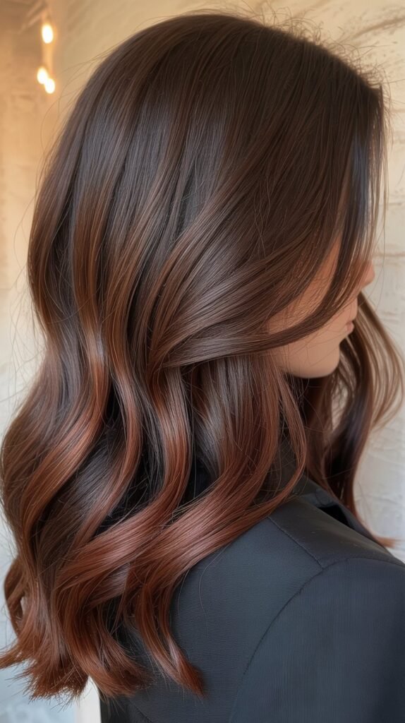 Espresso Balayage with Mahogany Undertones