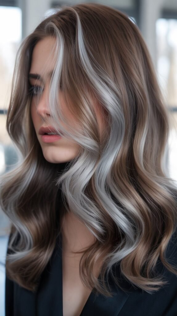 Ash Brown with Silver Highlights