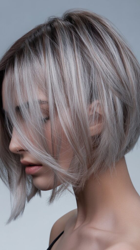 Choppy Bob with Cool-Toned Balayage