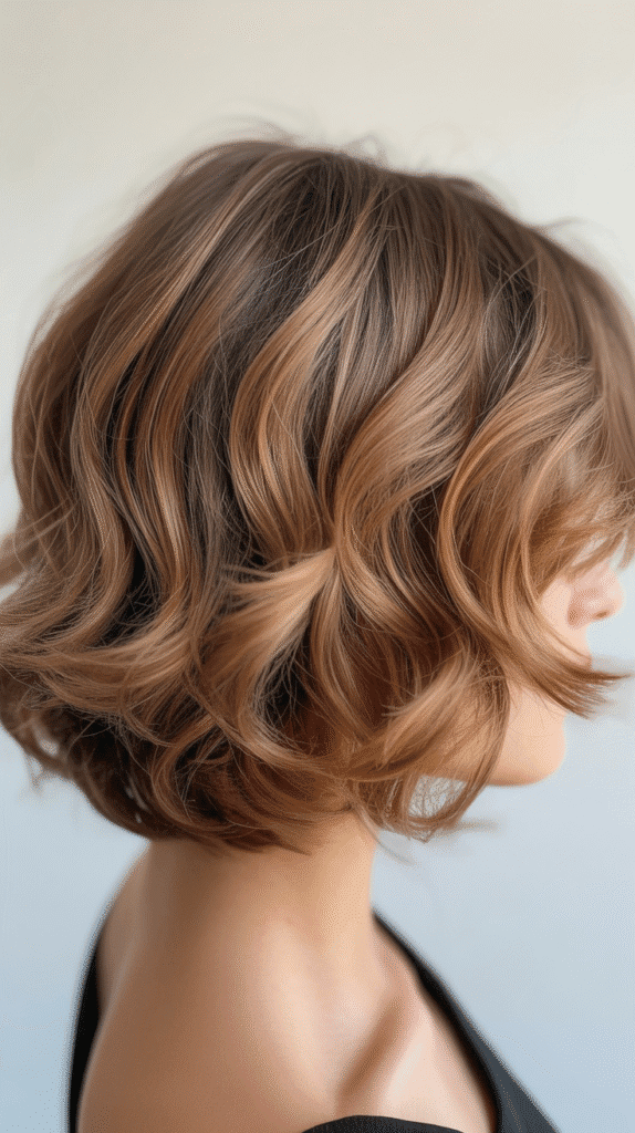 Best 27+ Inspiring Back View Stacked Inverted Bob Haircut Ideas 27 Stacked Bob with Natural Texture Enhancement