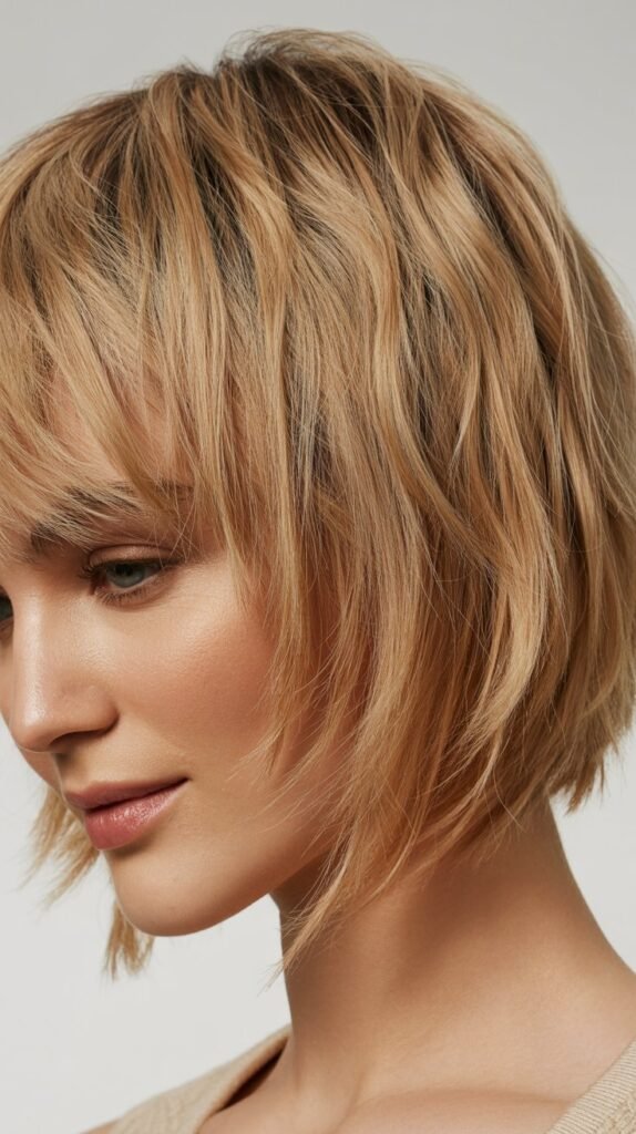 Messy Bob with Shattered Bangs