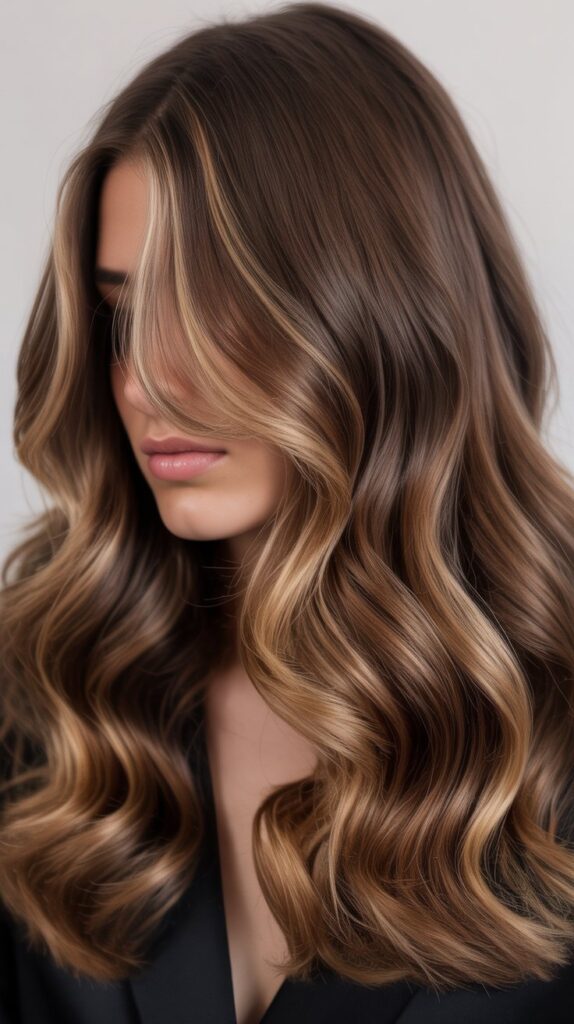 34 Trendy Brunette Balayage Hairstyles with a Money Piece 34 Balayage Brunette Blend with Face-Framing Highlights