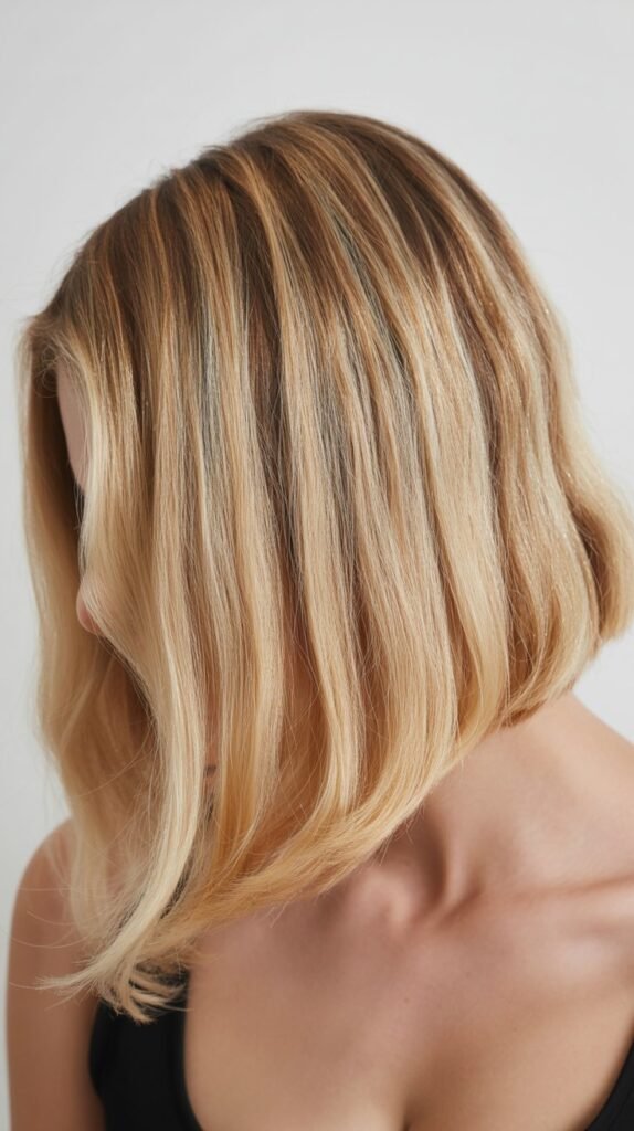 Long Bob with Balayage Highlights