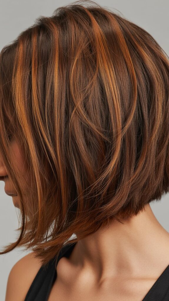 30 Caramel Highlights on Layered Brown Hair 20 Caramel Highlights on Textured Bob Layers