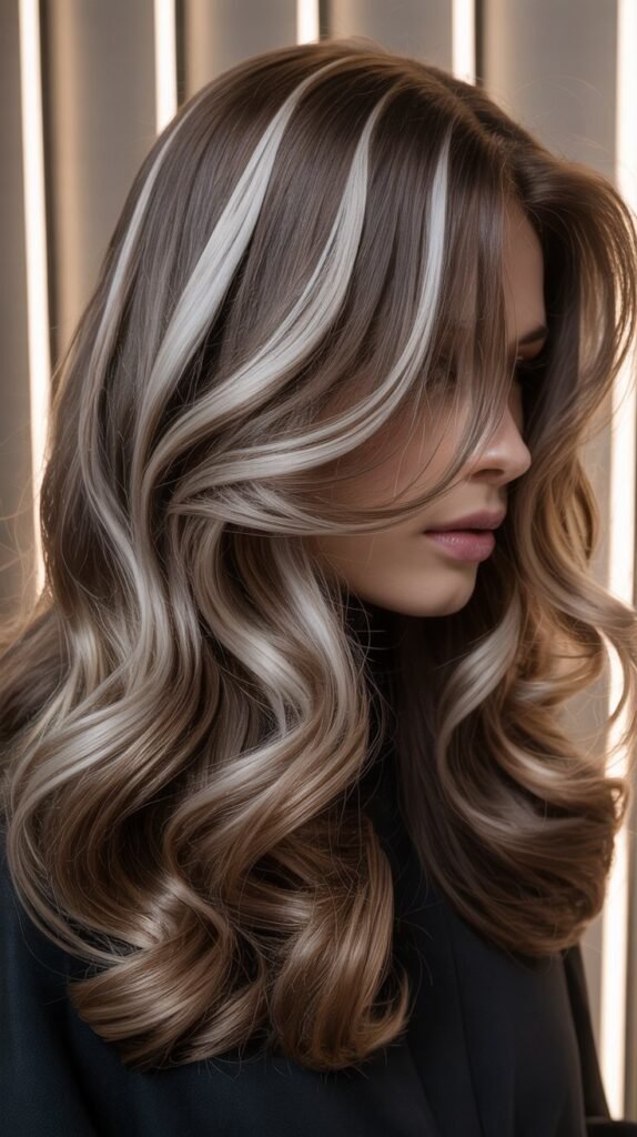 Ash-Brown Ribbon Highlights