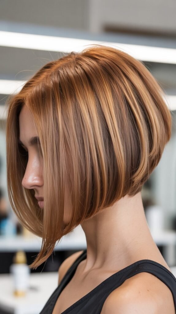 A-Line Angled Bob with Graduated Layers