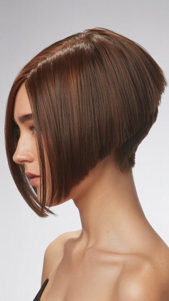 Blunt-Cut Stacked Bob with Clean Lines