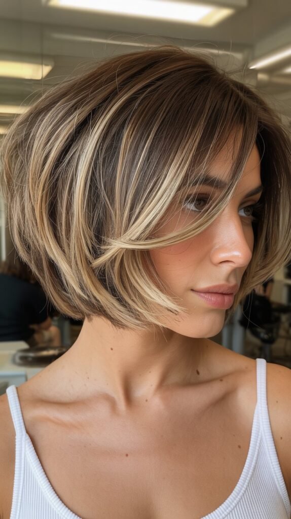 Choppy Balayage Bob