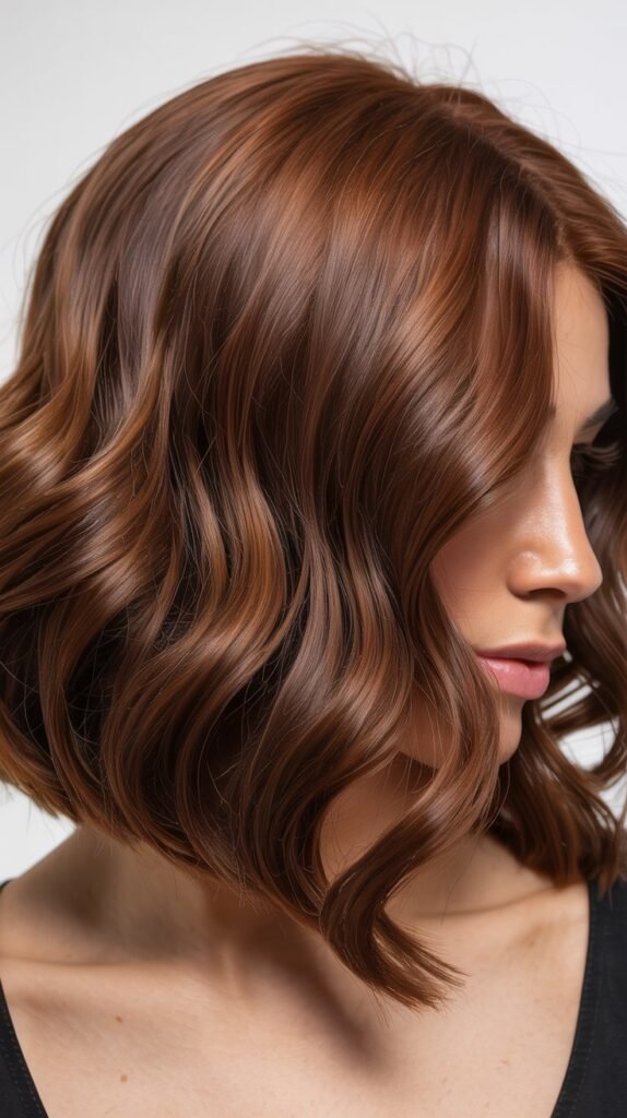 Classic Wavy Angled Bob
