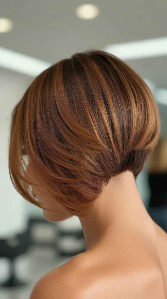 Rounded Stacked Bob with Soft Graduation