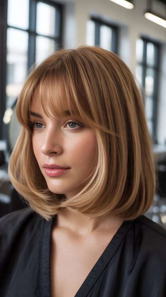 Transitioning to Long Bob with Curtain Bangs from Other Styles
