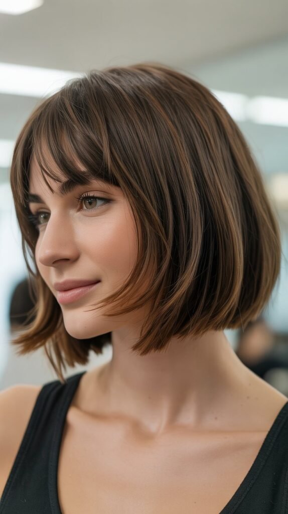 Graduated Bob with Piecey Bangs