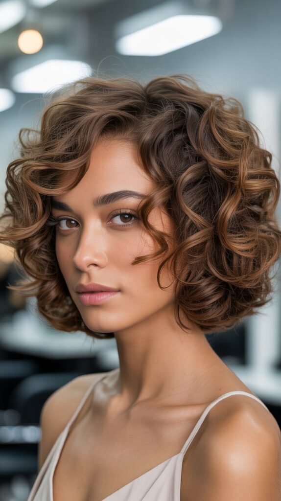 Curly Layered Bob