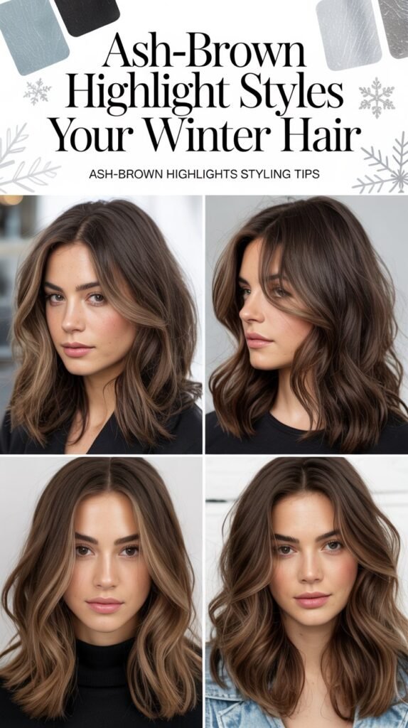 Ash-Brown Highlights Styling Tips