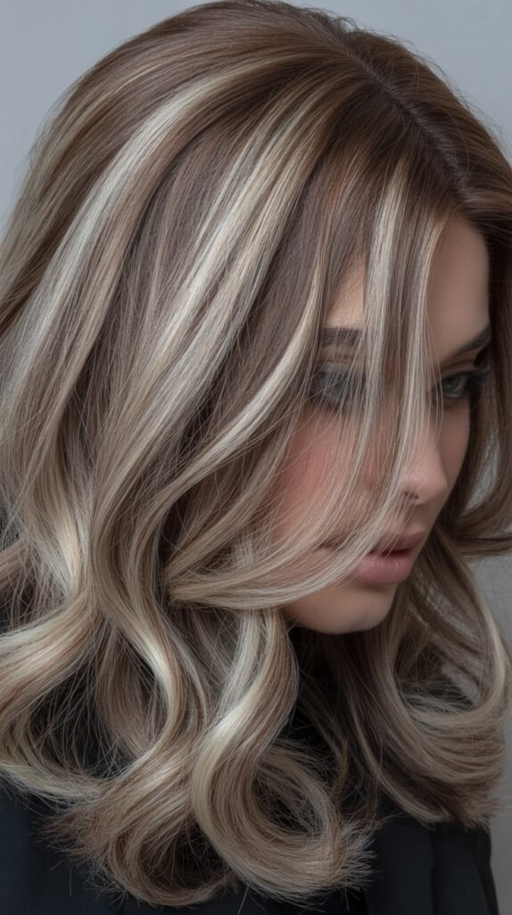 Ash-Blonde Highlights with Lowlights