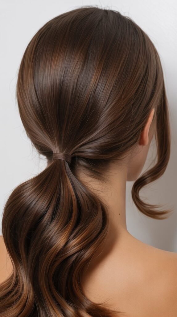 Espresso Balayage Ponytail Technique