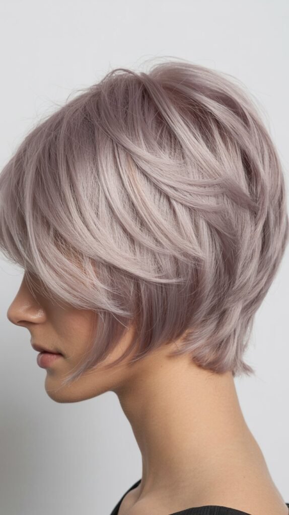 Wispy Stacked Bob with Delicate Texture