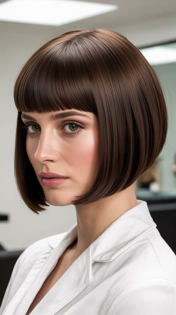 A-Line Bob with Arched Bangs