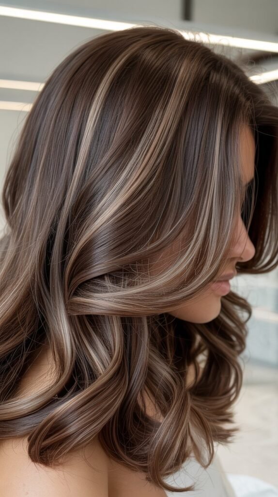 Ash-Brown Peekaboo Highlights