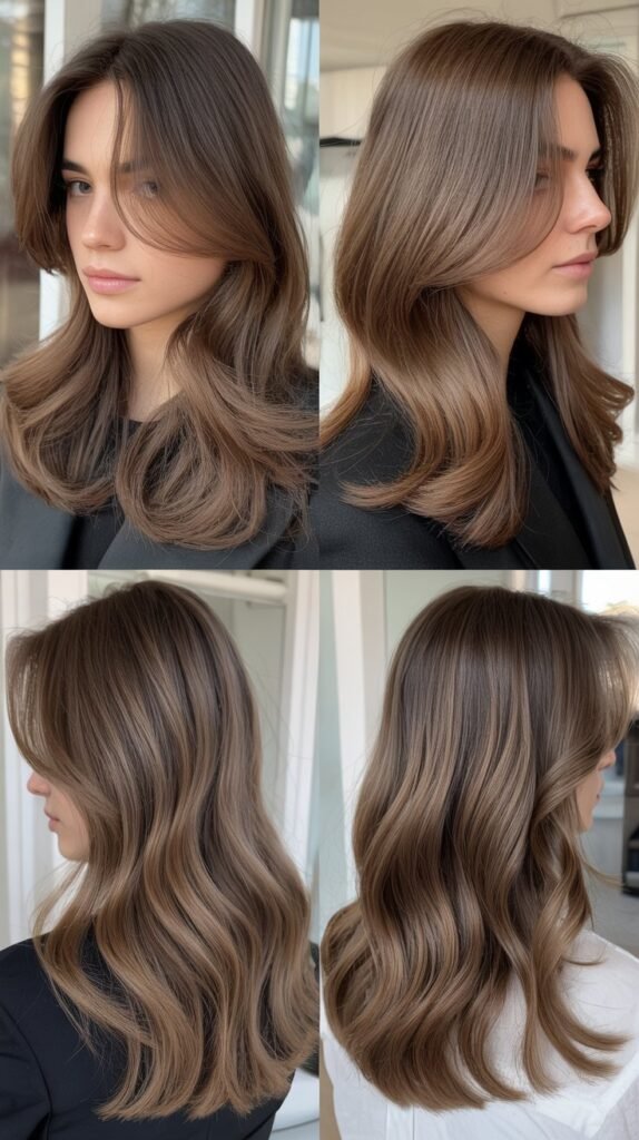 Ash-Brown Highlights for Fine Hair