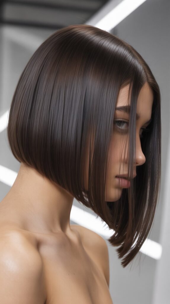 Long Angled Bob with Straight-Across Back