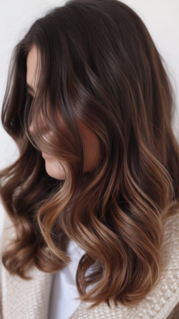 Best 27+ Elegant Winter Hair Colors for Brunettes 14 Coffee Bean Ombre